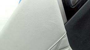 Mitsubishi Outlander 22-23 rear left door panel, black with gray leather, with gray leather armrest, with handle, scratches on leather, dry-cleanable