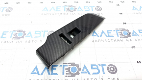 Mitsubishi Outlander 22-26 front right window lift control trim with carbon fiber finish