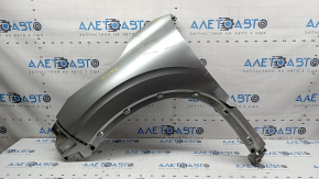Mitsubishi Outlander 22-26 front left fender, plastic, silver U25, torn, dented, glued, in need of repair