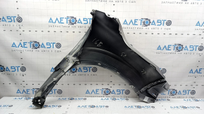 Mitsubishi Outlander 22-26 front left fender, plastic, silver U25, torn, dented, glued, in need of repair