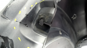 Mitsubishi Outlander 22-26 front left fender, plastic, silver U25, torn, dented, glued, in need of repair
