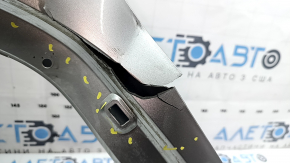 Mitsubishi Outlander 22-26 front left fender, plastic, silver U25, torn, dented, glued, in need of repair