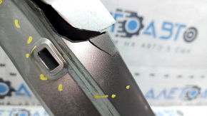 Mitsubishi Outlander 22-26 front left fender, plastic, silver U25, torn, dented, glued, in need of repair