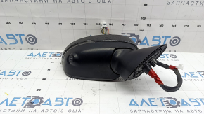 Right side mirror assembly for Mitsubishi Outlander 22-26, 13+2 pins, turn signal, heated, auto-folding, BSM, camera, silver, with carbon fiber trim