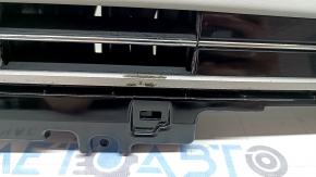 Mitsubishi Outlander 22-26 right front panel trim with deflectors, gray leather, glossy black, gray with chrome, peeling coating