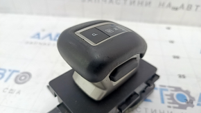 Mitsubishi Outlander 22-26 black leather gearshift knob with scratches
