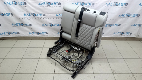 Rear seats, 2nd row, left, Mitsubishi Outlander 2022-2026, without airbags, gray leather, heated, wrinkled, needs cleaning