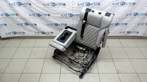 Rear seats, 2nd row, left, Mitsubishi Outlander 2022-2026, without airbags, gray leather, heated, wrinkled, needs cleaning