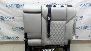 Rear seats, 2nd row, left, Mitsubishi Outlander 2022-2026, without airbags, gray leather, heated, wrinkled, needs cleaning
