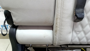 Rear seats, 2nd row, left, Mitsubishi Outlander 2022-2026, without airbags, gray leather, heated, wrinkled, needs cleaning