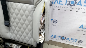 Rear seats, 2nd row, left, Mitsubishi Outlander 2022-2026, without airbags, gray leather, heated, wrinkled, needs cleaning