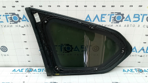 Rear right window, blind glass, Hyundai Santa FE 21-23, tinted, chrome, worn chrome