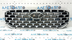 Radiator grille assembly Hyundai Santa FE 21-23 with badge, chrome under the camera