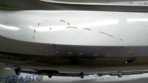 Mitsubishi Outlander 22-26 rear bumper, bare, with parking sensors, no cap, graphite, dented, scratches, cracks, broken mount