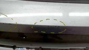 Mitsubishi Outlander 22-26 rear bumper, bare, with parking sensors, no cap, graphite, dented, scratches, cracks, broken mount