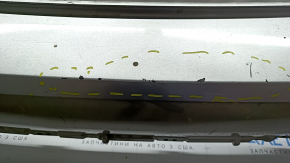 Mitsubishi Outlander 22-26 rear bumper, bare, with parking sensors, no cap, graphite, dented, scratches, cracks, broken mount