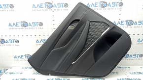 Door trim, rear left, Hyundai Santa FE 21-23, black, under the curtain, Harman Kardon, with a heated overlay, insert and armrest, black leather, in need of cleaning, scratches