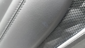 Door trim, rear left, Hyundai Santa FE 21-23, black, under the curtain, Harman Kardon, with a heated overlay, insert and armrest, black leather, in need of cleaning, scratches