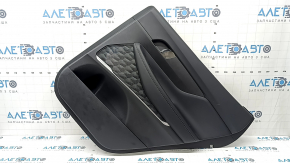 Door trim panel, rear right, Hyundai Santa FE 21-23, black, under the curtain, Harman Kardon, with a heated overlay, insert and armrest, black leather, dents, scratches