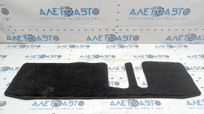 Mitsubishi Outlander 22-26 black fabric rear center mat, 3rd row, dry-cleanable