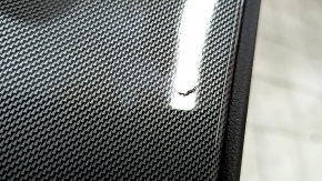 Door trim panel, front right, Hyundai Santa FE 21-23, black, Harman Kardon, with trim, insert and armrest, black leather, gray molding, scratches