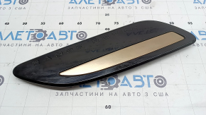 Left hood air intake for Land Rover Range Rover Velar 18-23, gloss black, beige insert