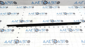 Door-glass molding, central front right, Land Rover Range Rover Velar 18-23, black gloss, long