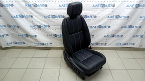 Land Rover Range Rover Velar 18-23 passenger seat with airbag, electric, heated, combination leather black with perforation, white stitching, with headrest