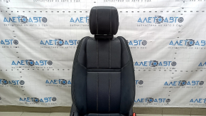 Land Rover Range Rover Velar 18-23 passenger seat with airbag, electric, heated, combination leather black with perforation, white stitching, with headrest