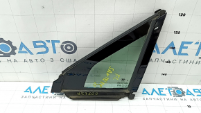 Hyundai Santa FE 19-23 front left triangle door glass, glossy black trim, scratches