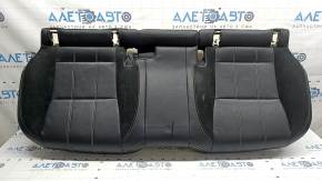 Rear seat cushion, 2nd row, Land Rover Range Rover Velar 18-20, black perforated leather, white stitching, dry-cleanable