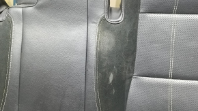 Rear seat cushion, 2nd row, Land Rover Range Rover Velar 18-20, black perforated leather, white stitching, dry-cleanable