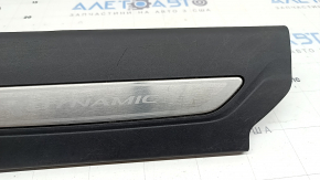 Front right door sill plate for Land Rover Range Rover Velar 18-23, black with chrome, R DYNAMIC, scratches, broken fastener