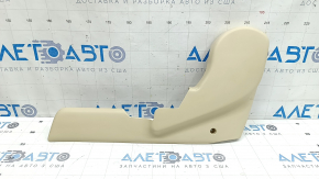 Left side seat cover for the 2nd row of a Lexus RX350 RX450h 10-15, beige, with whitened plastic