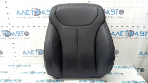 Driver's seat back upholstery for Hyundai Santa FE 21-23, black leather, heated, ventilated