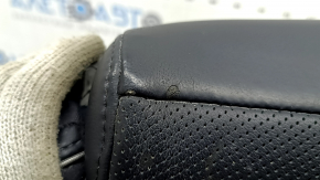 Driver's seat cushion upholstery for Hyundai Santa FE 21-23, black leather, heated, ventilated, dented, melted leather, needs cleaning