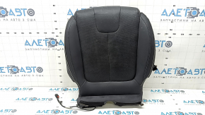 Hyundai Santa FE 21-23 passenger seat cushion upholstery, black leather, heated, ventilated, scratches, cracks, needs cleaning