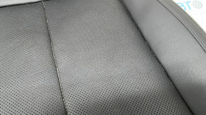 Hyundai Santa FE 21-23 passenger seat cushion upholstery, black leather, heated, ventilated, scratches, cracks, needs cleaning
