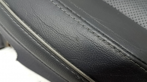 Hyundai Santa FE 21-23 passenger seat cushion upholstery, black leather, heated, ventilated, scratches, cracks, needs cleaning