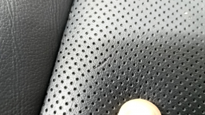 Hyundai Santa FE 21-23 passenger seat cushion upholstery, black leather, heated, ventilated, scratches, cracks, needs cleaning