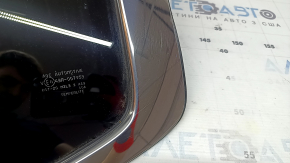 Mitsubishi Outlander 22-26 rear left window, tinted with chrome molding, scratches on the molding, glued on