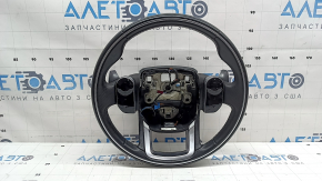Land Rover Range Rover Velar 18-20 black leather steering wheel with perforation and heating under the paddles, with buttons and paddles, scratches, bumps