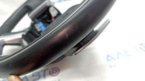 Land Rover Range Rover Velar 18-20 black leather steering wheel with perforation and heating under the paddles, with buttons and paddles, scratches, bumps