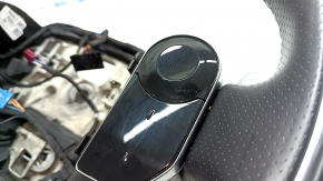 Land Rover Range Rover Velar 18-20 black leather steering wheel with perforation and heating under the paddles, with buttons and paddles, scratches, bumps