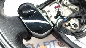 Land Rover Range Rover Velar 18-20 black leather steering wheel with perforation and heating under the paddles, with buttons and paddles, scratches, bumps
