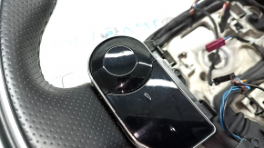 Land Rover Range Rover Velar 18-20 black leather steering wheel with perforation and heating under the paddles, with buttons and paddles, scratches, bumps