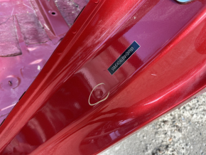 Quarter wing rear left Hyundai Santa FE 19-23 on the body, red