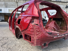 Quarter wing rear left Hyundai Santa FE 19-23 on the body, red