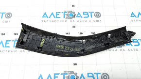 Left side upper center console trim for Hyundai Santa FE 21-23, black leather, broken fasteners