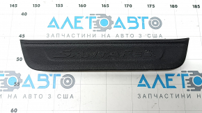 Rear left outer door sill trim for Hyundai Santa FE 19-23, black, scratches